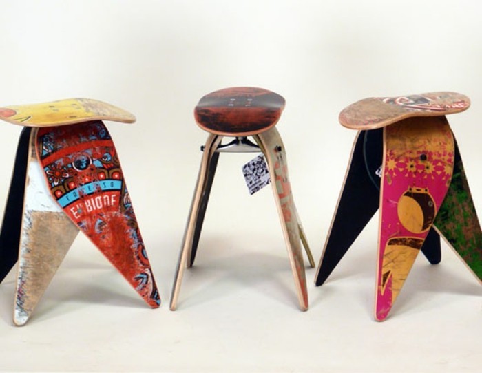 recyclage Tinker-trois-grand-tabouret