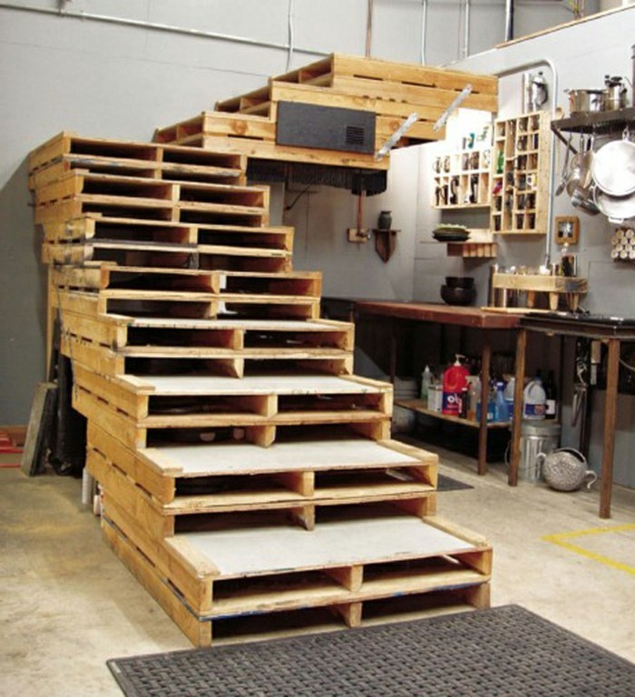 idées de recyclage Bois-beaux-escaliers