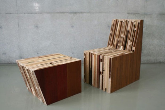 recyclage des idées-moderne-design chaise et table
