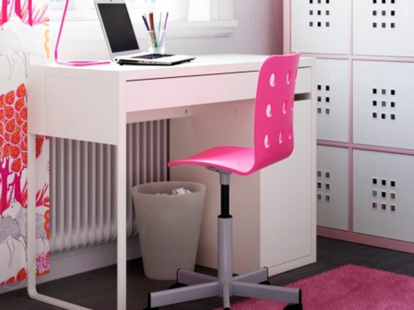 diseño cómodo silla de escritorio de los niños de color rosa