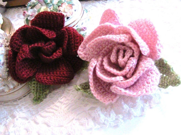 الورود الكروشيه-جميلة-الإبداعية الكروشيه الزهور