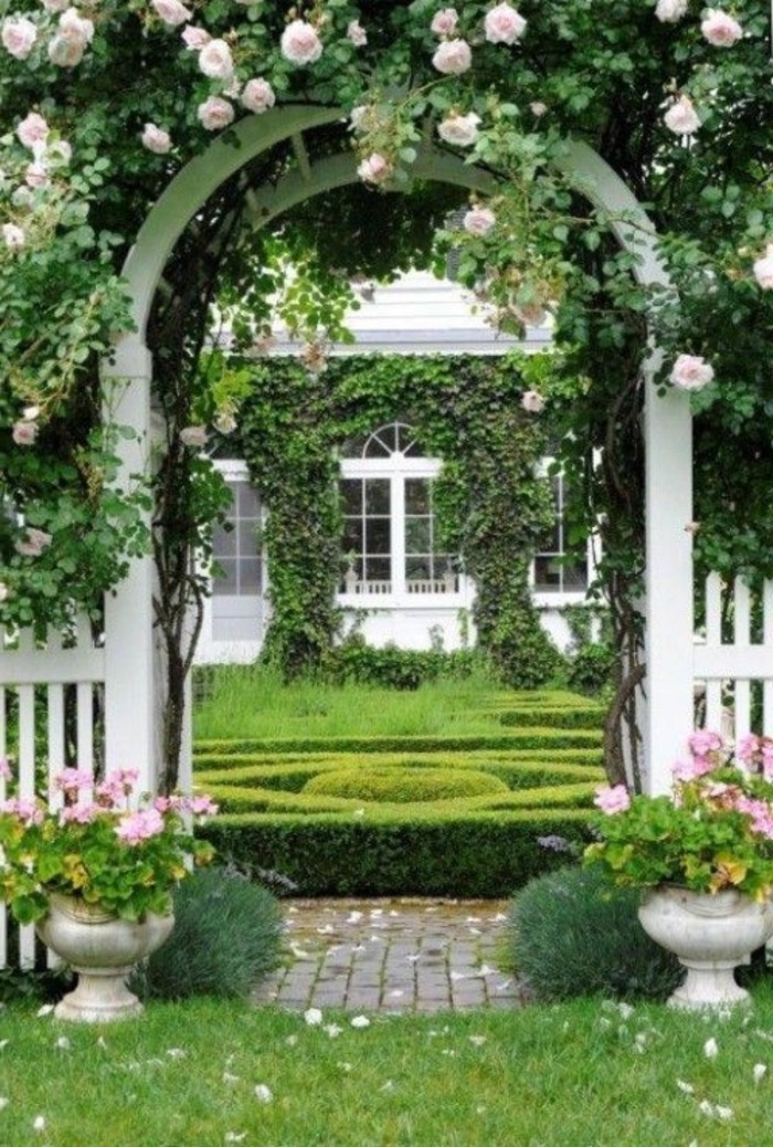 Arco de Rose-el-patio-jardín-ideas de diseño