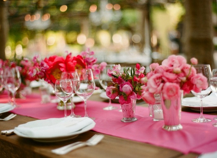 rose-floral-on-the-table design efficace diy-mariage