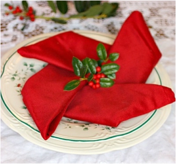 红优雅-卫生巾折叠-圣诞节装饰