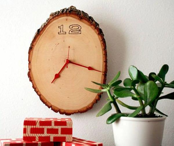 στρογγυλής ξυλείας σχεδιασμού ρολόι τοίχου ιδέα-Σύνδεση