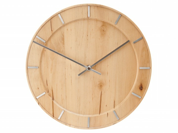 στρογγυλής ξυλείας σχεδιασμού ρολόι τοίχου ιδέα του σχεδιασμού τοίχο