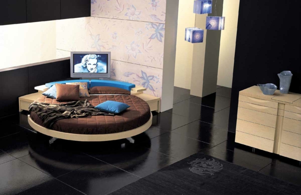 圆床舒适室现代墙面设计