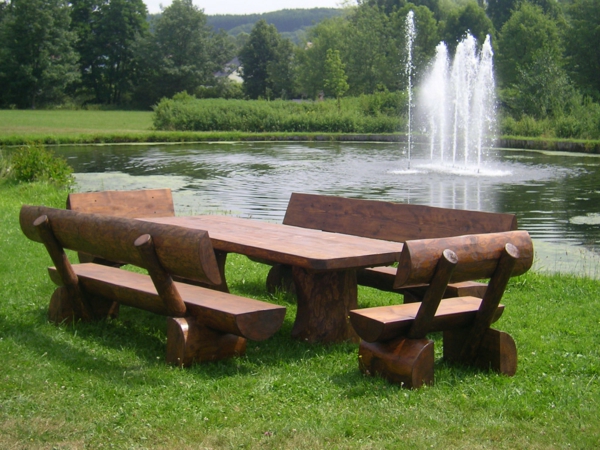सुंदर देहाती उद्यान furniture- की लकड़ी-खुद-निर्माण