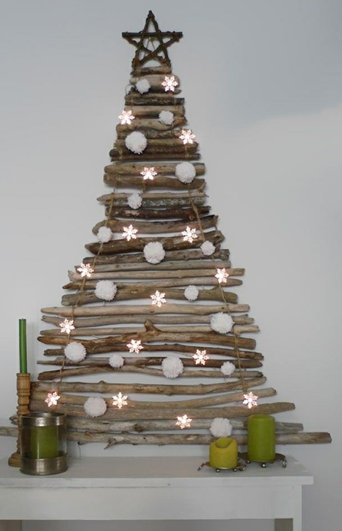 乡村weihnachtsdeko思路墙设计圣诞树板珠宝绿色蜡烛明星