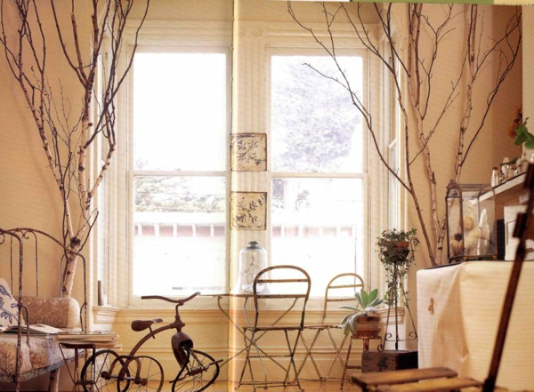 جميلة بيرش ديكور غرفة المعيشة
