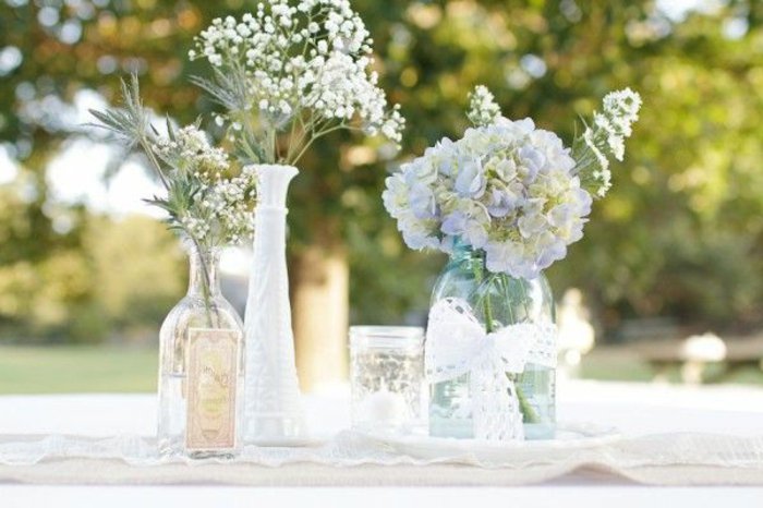 漂亮的餐桌装饰装饰花瓶，花玻璃花瓶