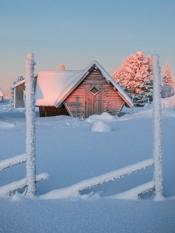美丽的冬天图片山寨雪浪漫形象