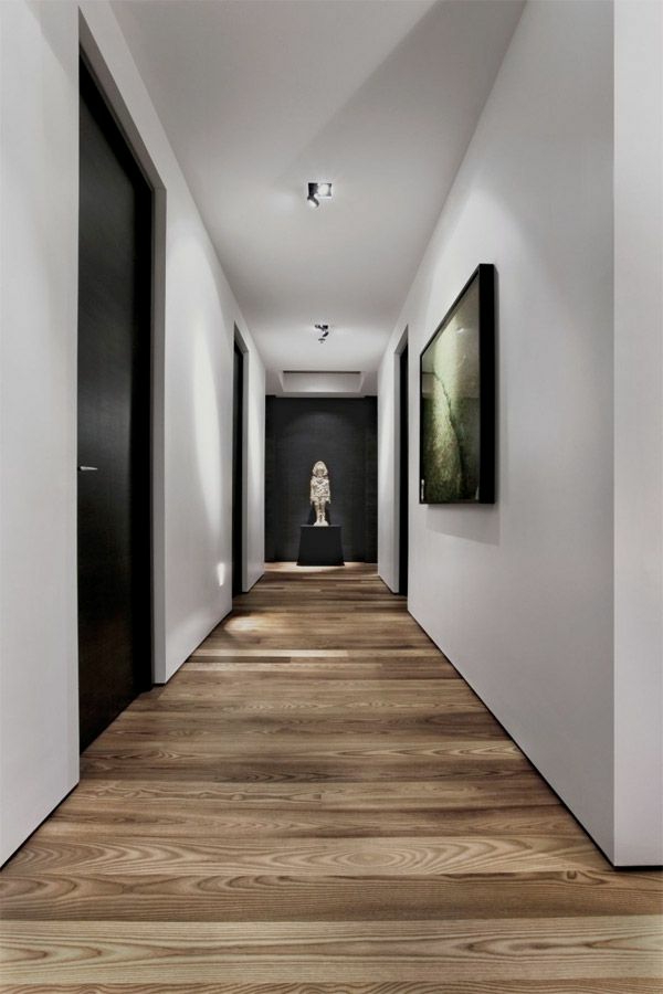 漂亮的公寓，与实木复合地板地板在走廊伟大-Wohnideen