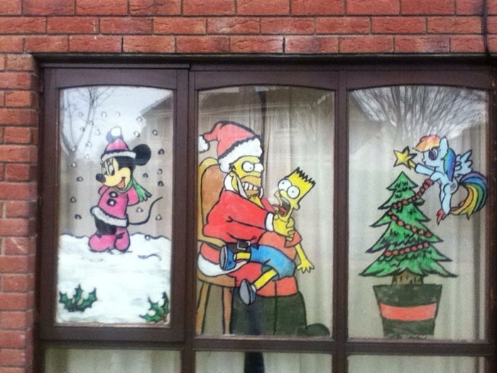 szép-ablak dekorációk-for-christmas-super-kreatív tervezés