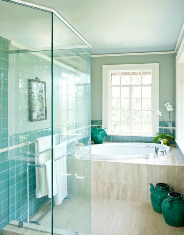 cabina de ducha hermosa-diseño-bañera-alicatado