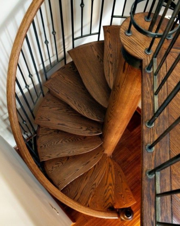 όμορφα ξύλινα εσωτερική σκάλα-Interior Design Ιδέες