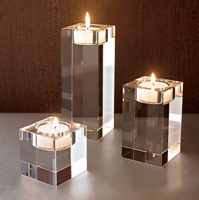 beau-bougies-transparent modèles-trois tees