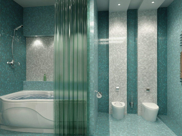 beautiful-wall-color-ideas-turquesa-color-para-baño-bañera
