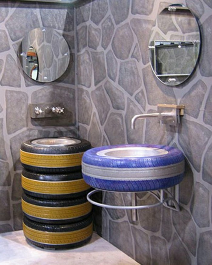 צמיג יפה-כיור-רכב מתוצרת בשימוש אמבטיה ברהיטים למחזור צמיג