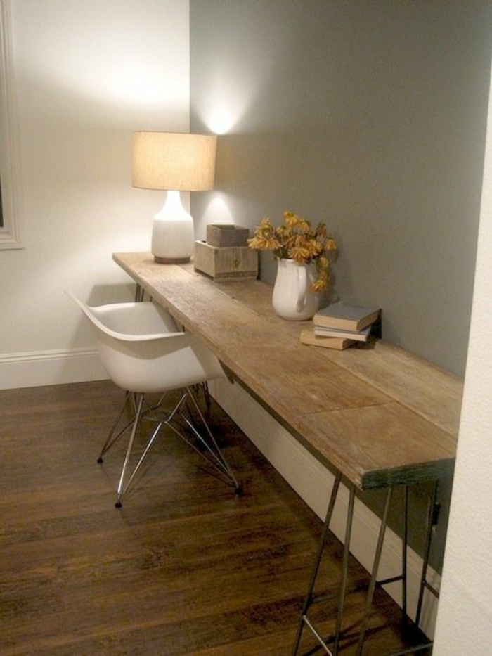 美丽-wohnideen换办公室，简单质朴的内饰桌