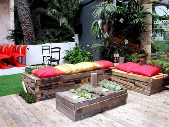 अच्छा-ताजा बगीचे सोफा-से-यूरो पैलेट रंगीन पूर्णतः रंगीन