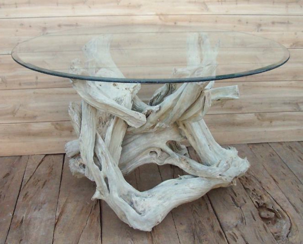 ब्राइट रंग में Driftwood के सुंदर-मूल-टेबल