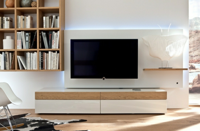 טלוויזיה בחדר-עיצוב-סלון-set-קיר לוחות-tv-קיר-קיר-החיים יפים