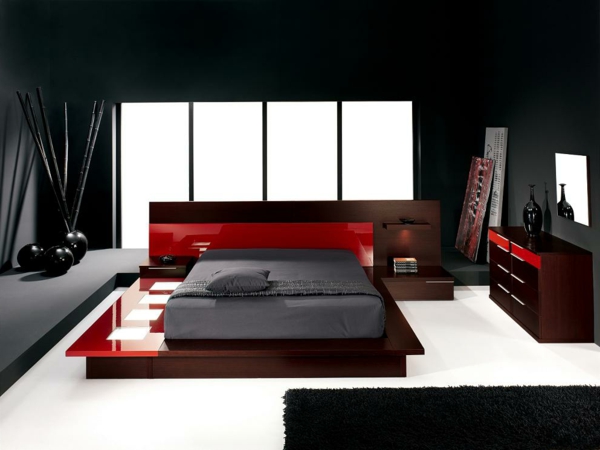 卧室典雅的家具 - 现代化的客房设计