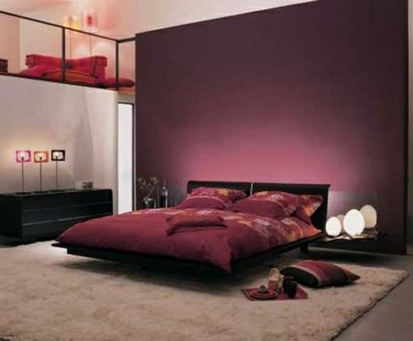 color de dormitorio, diseño elegante, matices oscuros