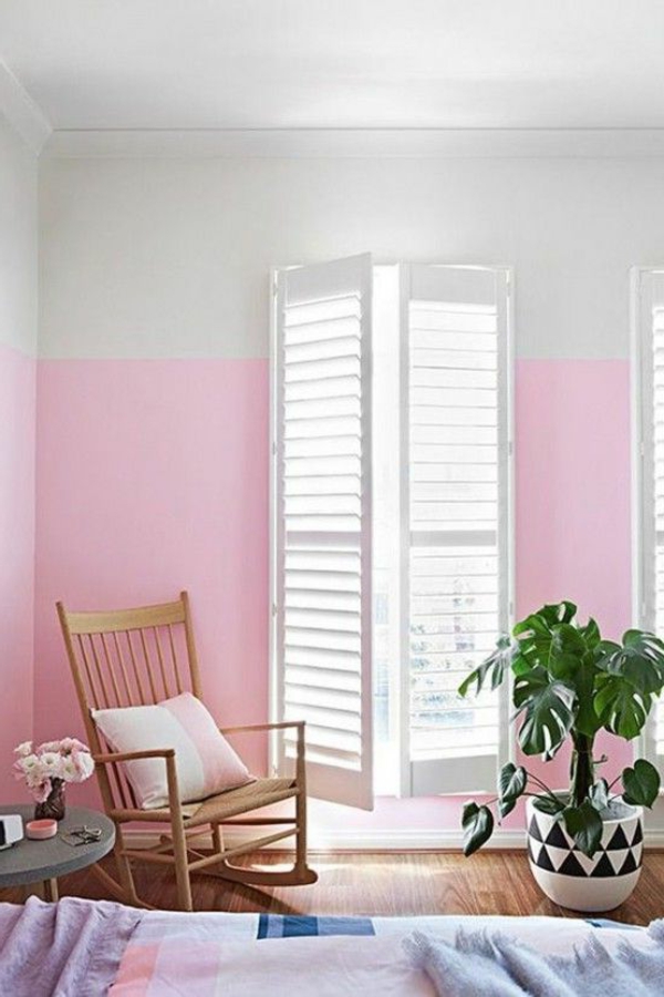 υπνοδωμάτιο-ιδέες-υπνοδωμάτιο-design-υπνοδωμάτιο-set-ροζ χρώμα του τοίχου