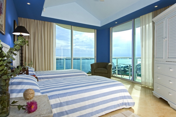 חדרי שינה מודרניים בסגנון-לגונה צבע זכוכית קירות