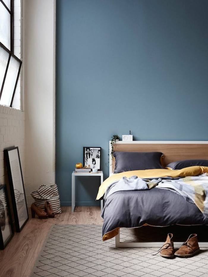 बेडरूम-रेखांकन-विचारों बेडरूम दीवार पर मेकअप आधुनिक दीवार रंग