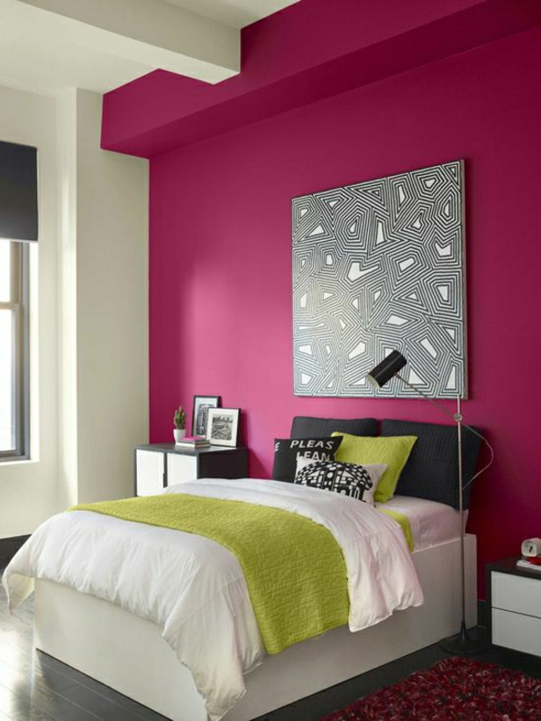 υπνοδωμάτιο τοίχο-χρώμα-υπνοδωμάτιο εγκατάσταση-υπνοδωμάτιο-design-υπνοδωμάτιο-set-einrichtugsideen-
