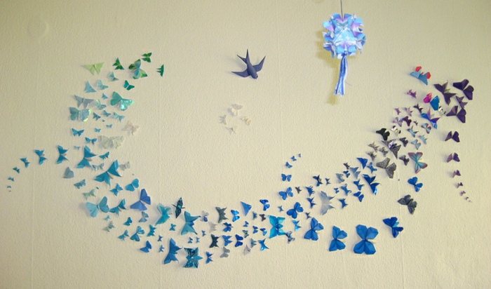 तितलियों डेको-नीली AKZENTE करने वाली दीवार