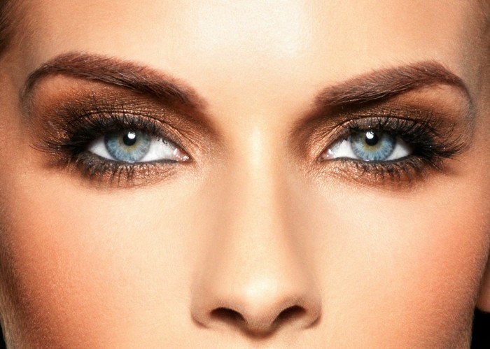 maquillage des yeux ombre des conseils oeil maquillage bleu-auhen-avec-couleur naturelle de fard à paupières