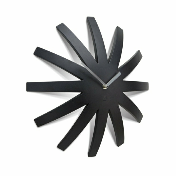 -Horloge noir design avec cool mur Creative horloge murale