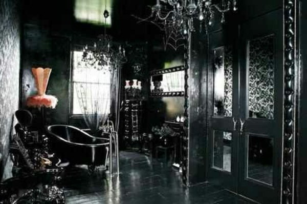 黑色设计，哥特式房