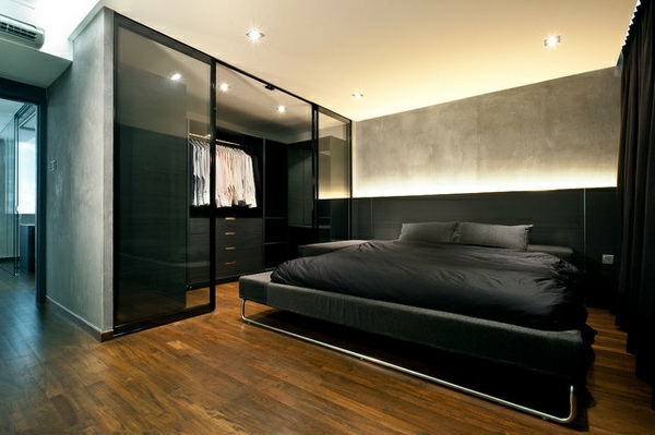 musta-seinän väri-look-for-makuuhuoneen-indsustriales