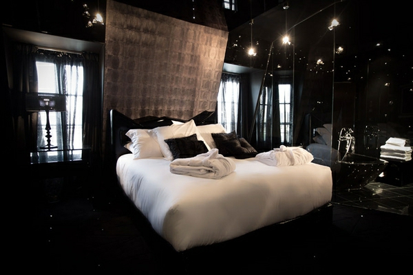 musta-seinän väri-for-makuuhuoneen-Nice-look