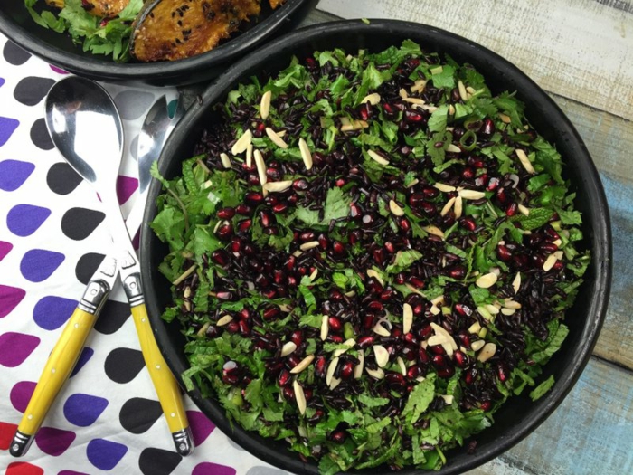 recept crna riža Prehrambene činjenice rižine salate s crnom rižom pripreme peršina zelene salate
