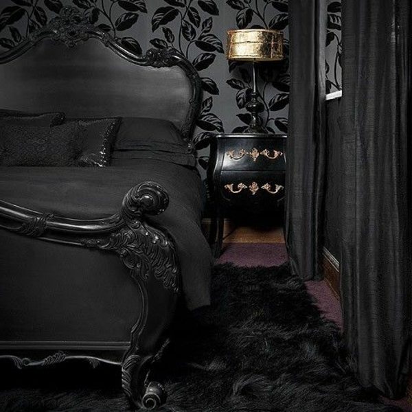 Μαύρο Chic-gothic-υπνοδωμάτιο