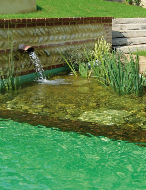 स्विमिंग तालाब वॉलपेपर हरे-पानी