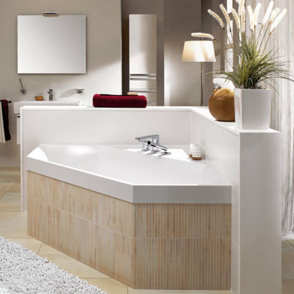 עיצוב אולטרא מודרני בעיצוב אמבטיה משושה