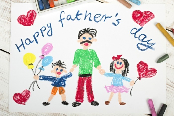 idée originale pour le cadeau de fête des pères - mignon peinture colorée