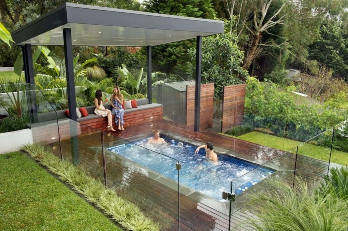 muy-nice-Vorgarten-crear-hierba verde-piscina-modelo