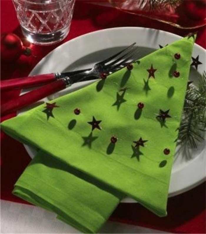 餐巾皱圣诞枞树形装饰带