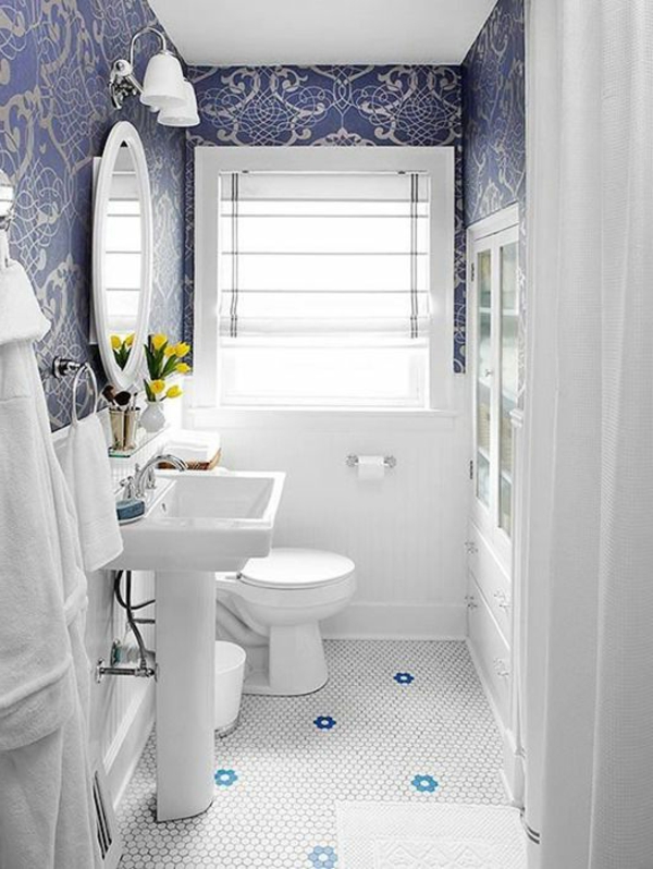 fantastinen-hopea-sininen-seinä taustakuva-in-kylpyhuone