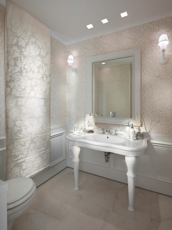 ezüst színű fal-for-fürdőszoba