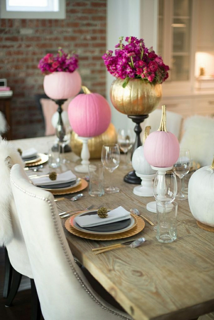 moderan stol ukras bundeva bojanje roza nijanse-zlatno-drvena-Städer