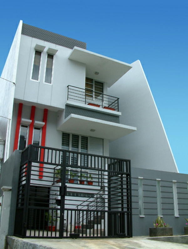 בית מינימליזם אדריכלות חזית לבן